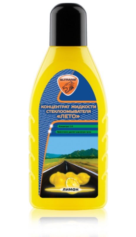 Концентрат жидкости стеклоомывателя "ЛЕТО" 1:8 "Лимон" 500 мл./12 шт. (ПЭТ-бутылка) EL-0105.01